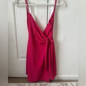 Show Me Your MuMu Pink Wrap Dress size -small